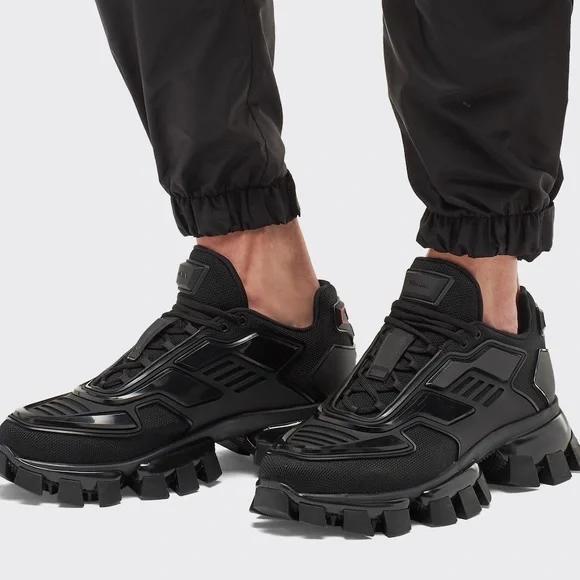 靴 PRADA SPORTS CAN SPORT NAT NERO 36 Prada Sport Black Canvas and Leather Low Top Sneakers Size